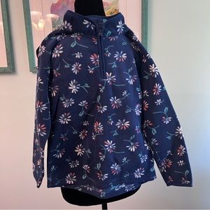 Osh Kosh Fleece light sweater size 8 blue with flower pattern